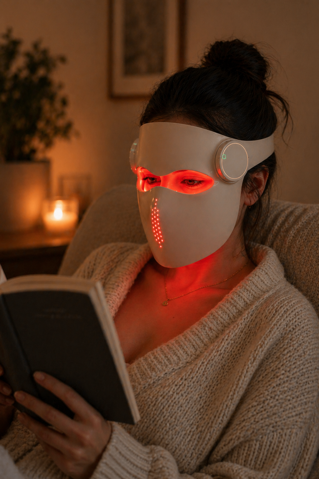 Mască LED Față — Lumină Roșie, Tratament Cosmetic Anti-Aging | Ledmina